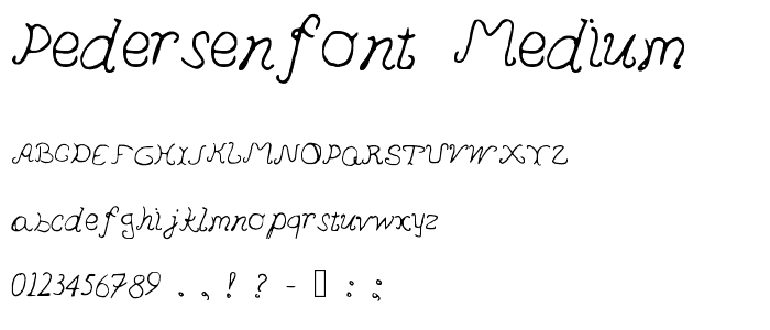 PedersenFont Medium font